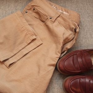LOFT tan corduroy modern skinny pants